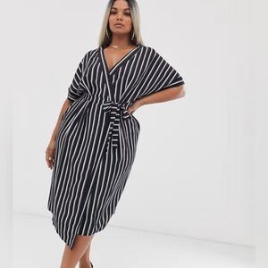 Asos Striped Wrap Dress
